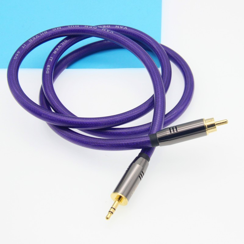 适用飞傲7X3KX5K二代三代节奏坦克V3-D 75欧3.5转莲花同轴镀银线 - 图2