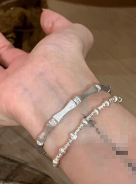 S925纯银手链真金电镀猫眼珠豆豆轻奢高端小众级感精致百搭气质女