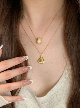 S925纯银项链CNC工艺碎冰冰裙子轻奢高端小众级感时尚复古锁骨颈