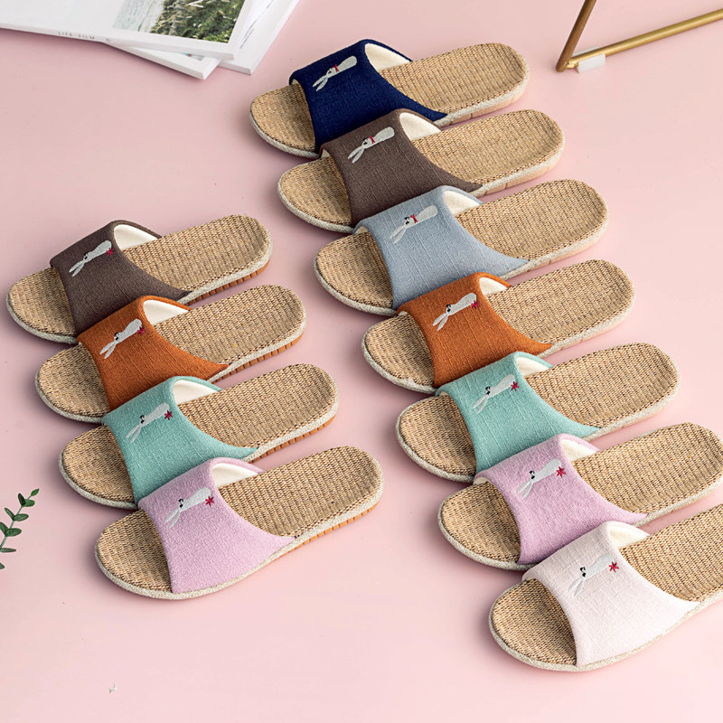 一家三口居家亲子棉麻厚底拖鞋室内地板轻便静音卡通可爱亚麻家居,淘宝优惠券,粉丝福利购,淘宝优惠卷