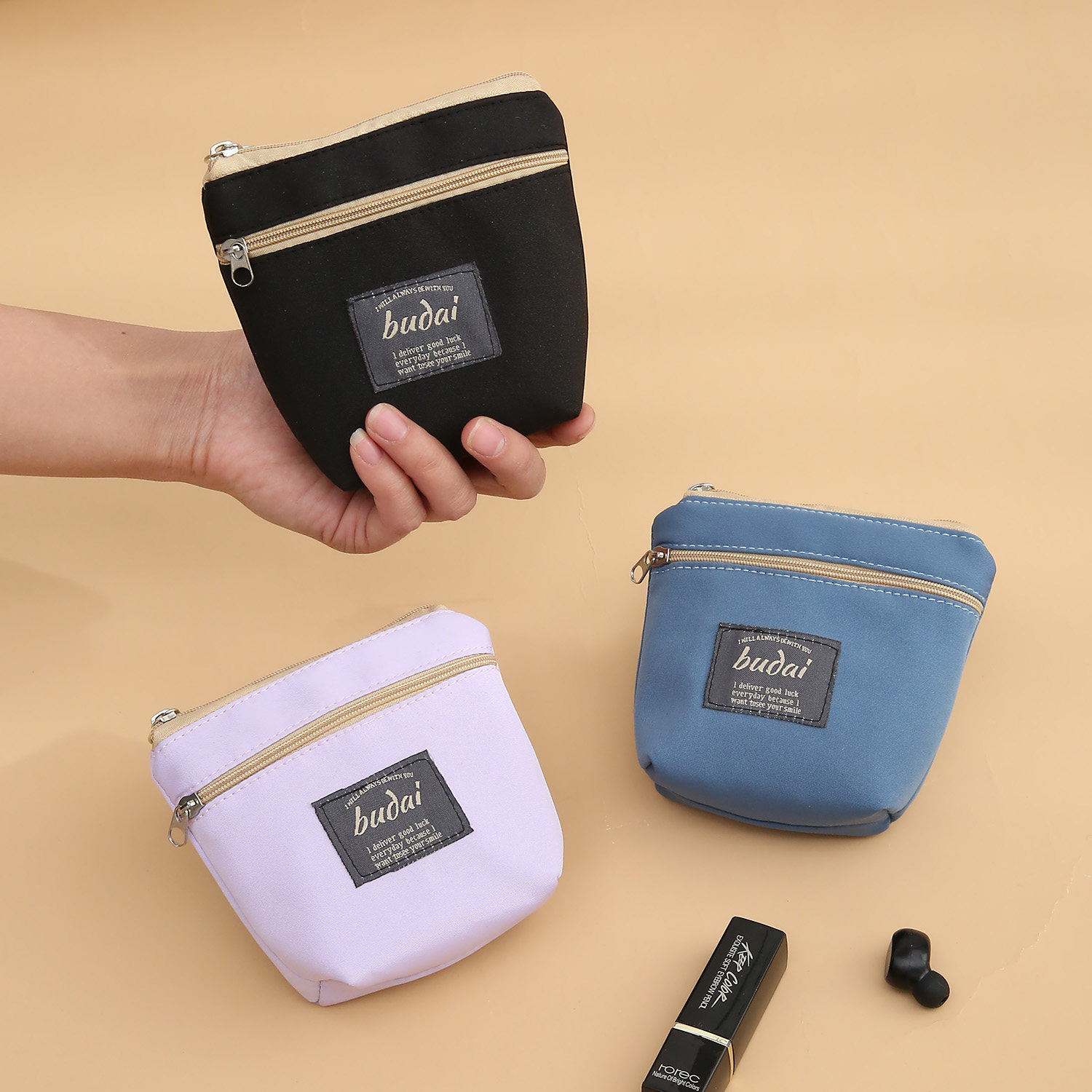 双层零钱包简约日系防水迷你小学生男女装钥匙耳机卡包布艺零钱袋,淘宝优惠券,粉丝福利购,淘宝优惠卷