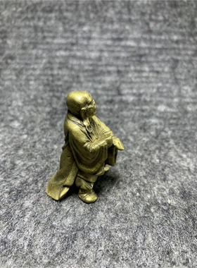 【老顽铜】实心纯铜十八罗汉黄铜十八铜人摆件铜器佛像古玩铜佛
