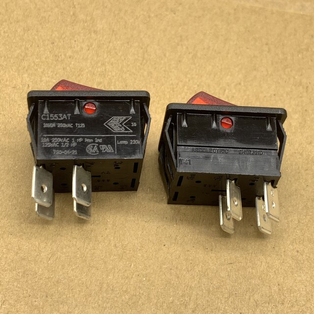 C1553AT ship type rocker switch imported red