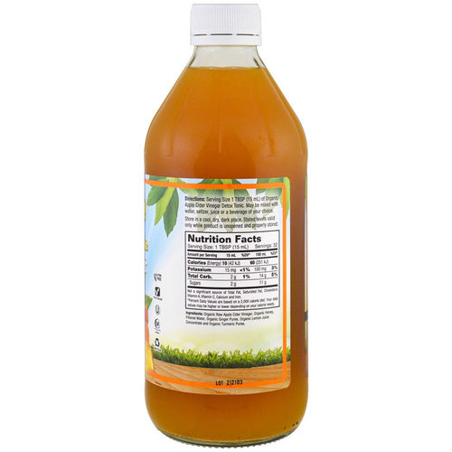 Dynamic Health apple cider vinegar detox清体滋补苹果醋 473ml - 图0