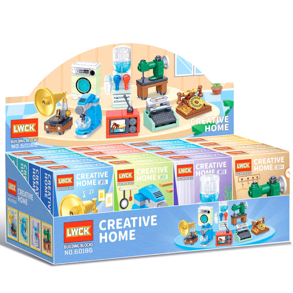 创意礼物儿童益智拼装积木玩具摆件经典家电模型男女孩生日小礼品