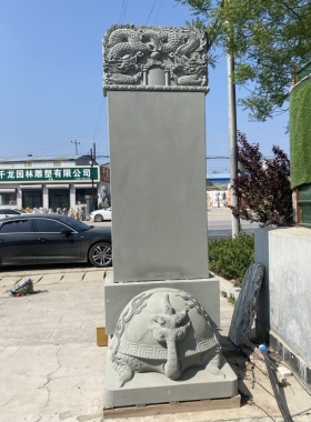 大型石雕青石龙龟驮碑寺庙古建功德碑大理石汉白玉蛟龙碑墓碑石碑