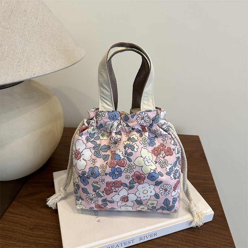 手提包手工布艺2025上班逛街手拎小布包束口手机零钱收纳配帆布袋,淘宝优惠券,粉丝福利购,淘宝优惠卷