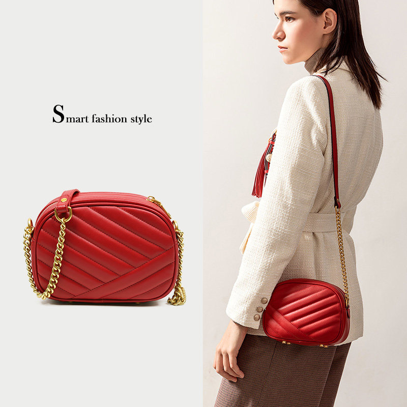 真皮迷你新款2020时尚单肩斜挎小包 艾吉贝女士包袋