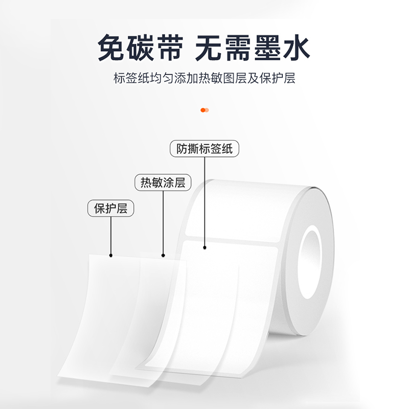 汉印T20标签机打印纸 New1四防热敏标签纸不干胶条码贴纸商品价格食品服装吊牌便携小卷芯空白合成纸防水防撕 - 图3