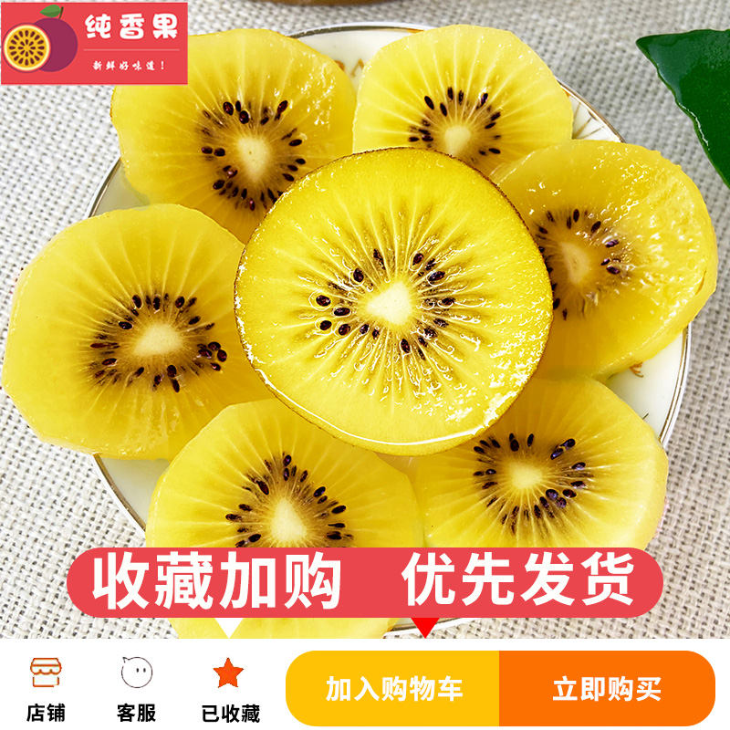 纯香果旗舰店智利进口金果大果 黄心猕猴桃孕妇新鲜奇异果水果当季整箱包邮1011