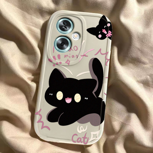 适用于oppoa1s手机壳a2新款a2pro硅胶a32A36a55A57a58A72a73A83a93防摔全包a3A5a7x男女款a8A9a11开心小白狗 - 图3