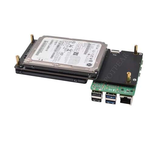 树莓派5 X1007 PCIe转2.5寸SATA HDD/SSD双硬盘扩展板 - 图2