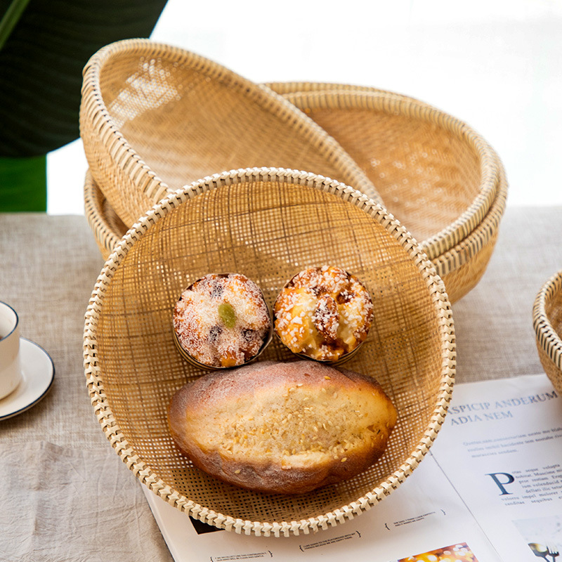 精编越南纯手工竹制品篮子细孔竹筛子圆簸箕家用果篮干果篮收纳筐,淘宝优惠券,粉丝福利购,淘宝优惠卷