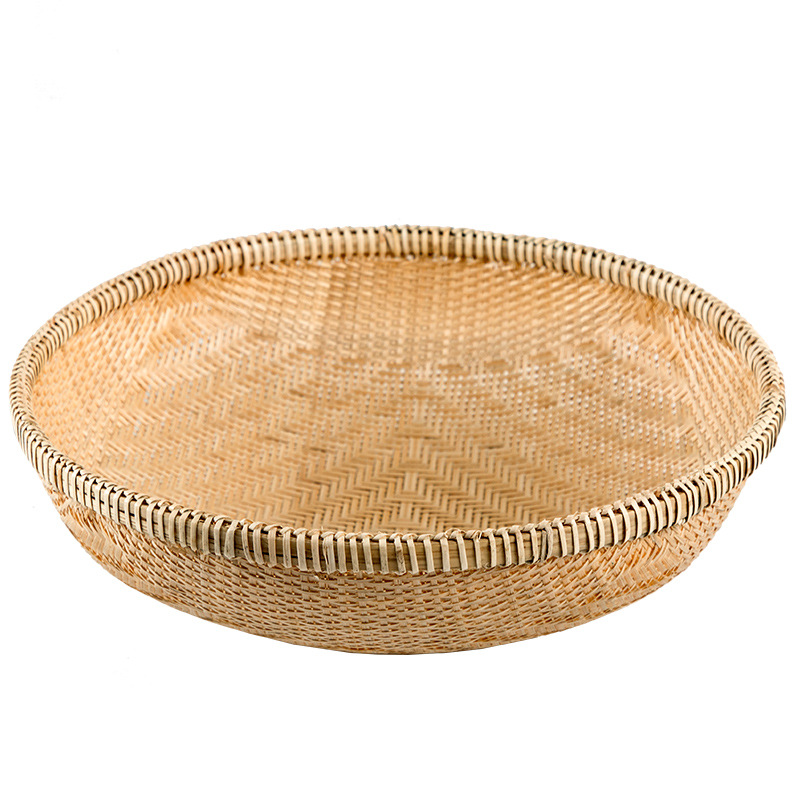 精编越南纯手工竹制品篮子细孔竹筛子圆簸箕家用果篮干果篮收纳筐,淘宝优惠券,粉丝福利购,淘宝优惠卷