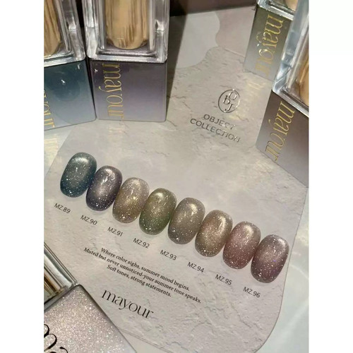 2025 韩国 Mayour 7月新色 Object 碎钻 猫眼胶 甲油胶 INS网红 - 图2