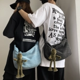 Японская сумка через плечо, брендовый рюкзак, ретро джинсовая сумка на одно плечо, в корейском стиле