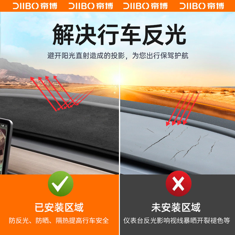 适用特斯拉ModelY/3焕新版YL仪表台防晒避光垫前中控台改装饰配件,淘宝优惠券,粉丝福利购,淘宝优惠卷
