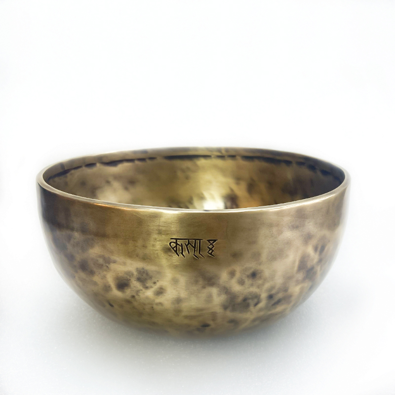 紫火音疗尼泊尔纯手工卡萨颂钵瑜伽冥想铜钵疗愈铜磬唱碗摆件 - 图3