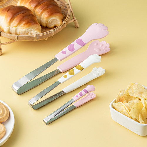 零食迷你夹子不脏手可爱吃薯片神器厨房辅食食品夹猫爪食物镊子小 - 图2