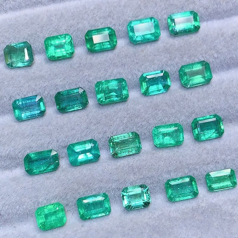 正品天然方形祖母绿宝石裸石戒面加工耳钉镶嵌戒指项链手链24,淘宝优惠券,粉丝福利购,淘宝优惠卷