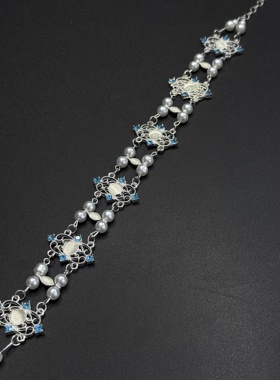 珍珠复古虎眼石颈链轻奢小众高级感项链宫廷少女项圈配饰女R22209