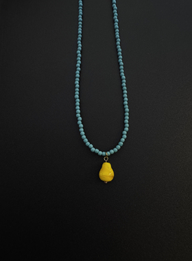 Vintage古着设计感古早风独特水果项链R62959