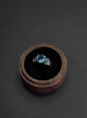 Vintage古著热卖新款多彩色方形公主戒指欧美仿轻奢指环R120551