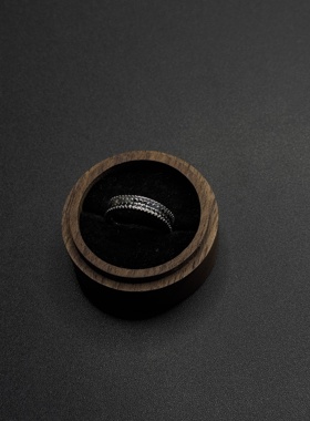 Vintage古著设计感古早风简约风金属拉丝戒指P10455