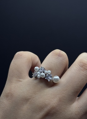 满天星开口戒指女2025新款轻奢高级感小众设计食指戒指环B122951