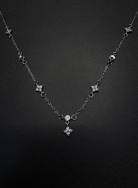 Vintage古着设计感古早风独特小众项链颈链P61554