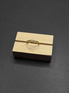 极简风闪钻星芒戒指女精致轻奢食指戒指环气质通勤P123054