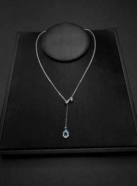 Vintage古着设计感古早风独特小众水滴项链P62853