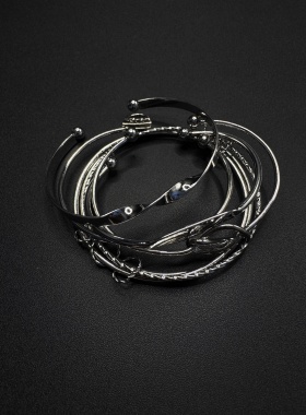 Vintage古着设计感古早风独特小众手镯复古手镯H62057