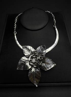 New Vintage 古著 设计感小众Big flowers 项链