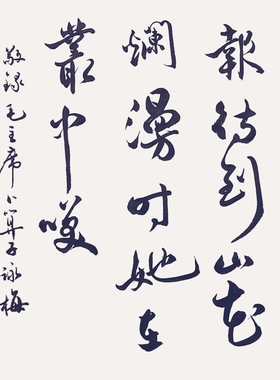 毛主席咏梅书法字画手写真迹名人作品名家定制行书楷书装饰挂画