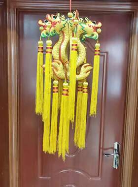 甘肃省镇原县中华龙宫灯挂件带亮闪灯串春节布置（总体高：93cm）