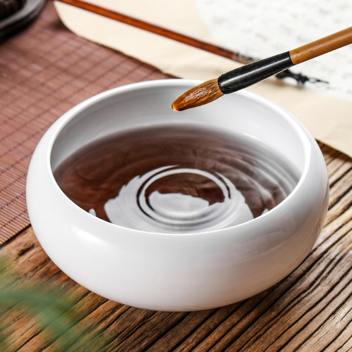 白瓷小大号洗茶碗洗杯碗洗茶杯盆茶洗笔洗茶道水盂茶具配件烟灰缸 - 图2