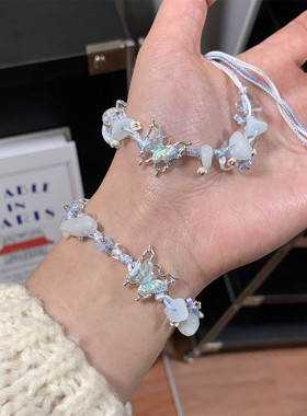 ins风高颜值少女心甜美蝴蝶手链