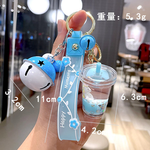 水晶漂浮独角兽钥匙扣女精致ins风个性创意情侣钥匙链可爱小挂件 - 图2