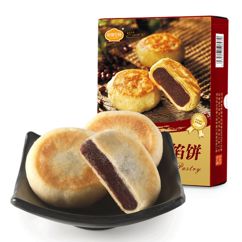 佰翔空厨豆沙饼红豆馅饼绿豆老式人糕点早餐面包全国各地特色零食 - 图3