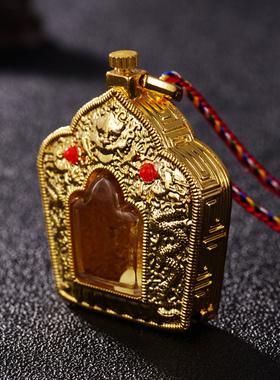 结缘尼泊尔楞严咒吊坠透明嘎乌盒项链可打开装藏男女士护身符挂件