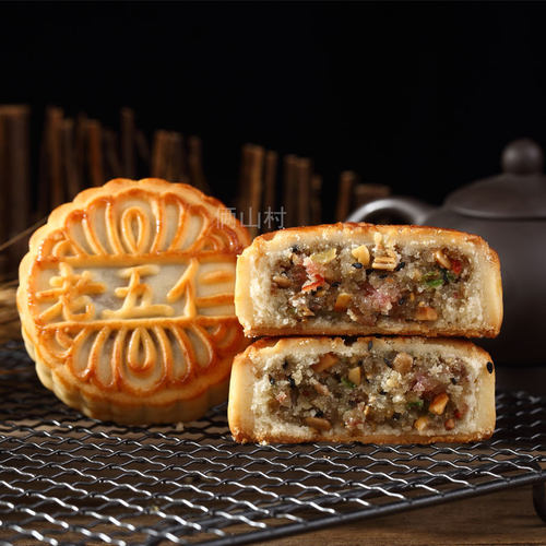 清真广式月饼五仁月饼广式伍仁中秋月饼礼品盒装散装500g-2500g - 图2