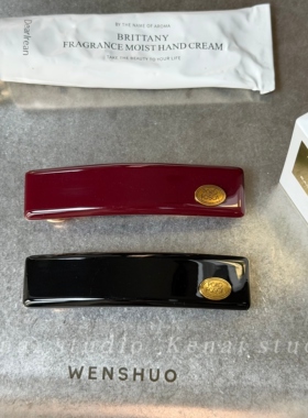 法式轻奢复古金标醋酸弹簧夹