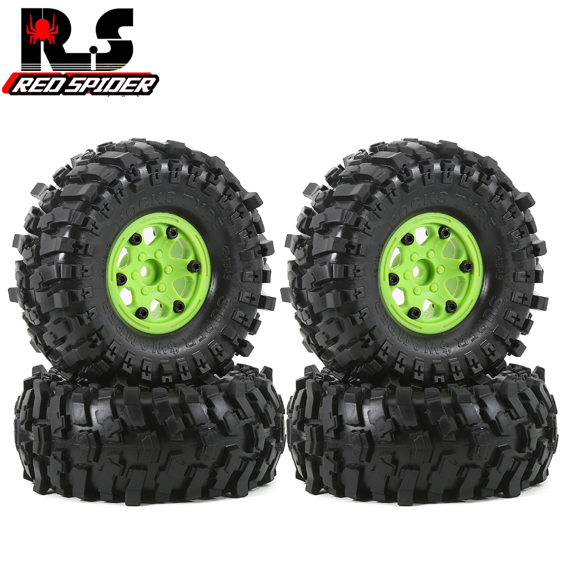 RS红蜘蛛1/10攀爬胎TRAXXAS易控AXIAL 瑞泰SCX10 非洲狮+轮毂R155 - 图0