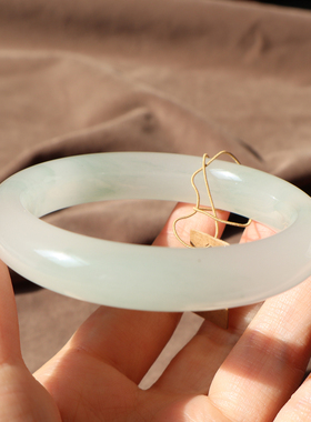 金丝玉天山翠雪翠意境翠54mm手镯