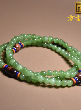方言手链和田玉无黑点俄料碧玉