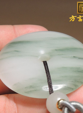 亏爆了方言和田玉促品特色级新疆金丝玉天山翠平安扣吊坠车挂R2