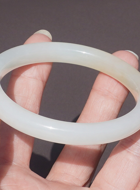 方言且末细腻油润羊脂白玉带手镯