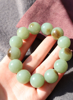 新疆且末蓝糖聚宝盆16mm圆珠手链