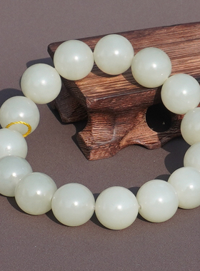 方言和田玉新疆细腻青白玉籽手串